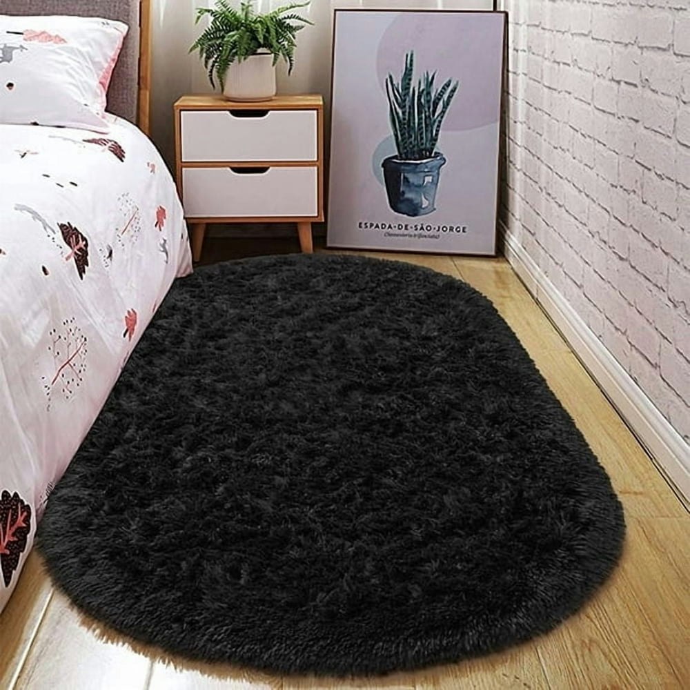 Cshidworld 2.6' x 5.3' Oval Fluffy Area Rug: $16.99 Cshidworld 2.6' x 5.3' Oval Fluffy Area Rug: $16.99