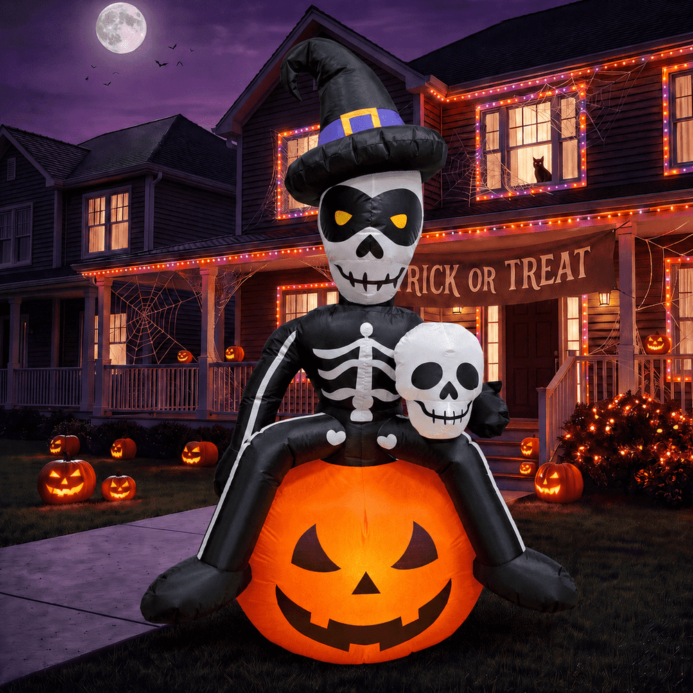 Glazina 6-Foot Halloween Inflatable Skeleton on Pumpkin: $36.89 Glazina 6-Foot Halloween Inflatable Skeleton on Pumpkin: $36.89