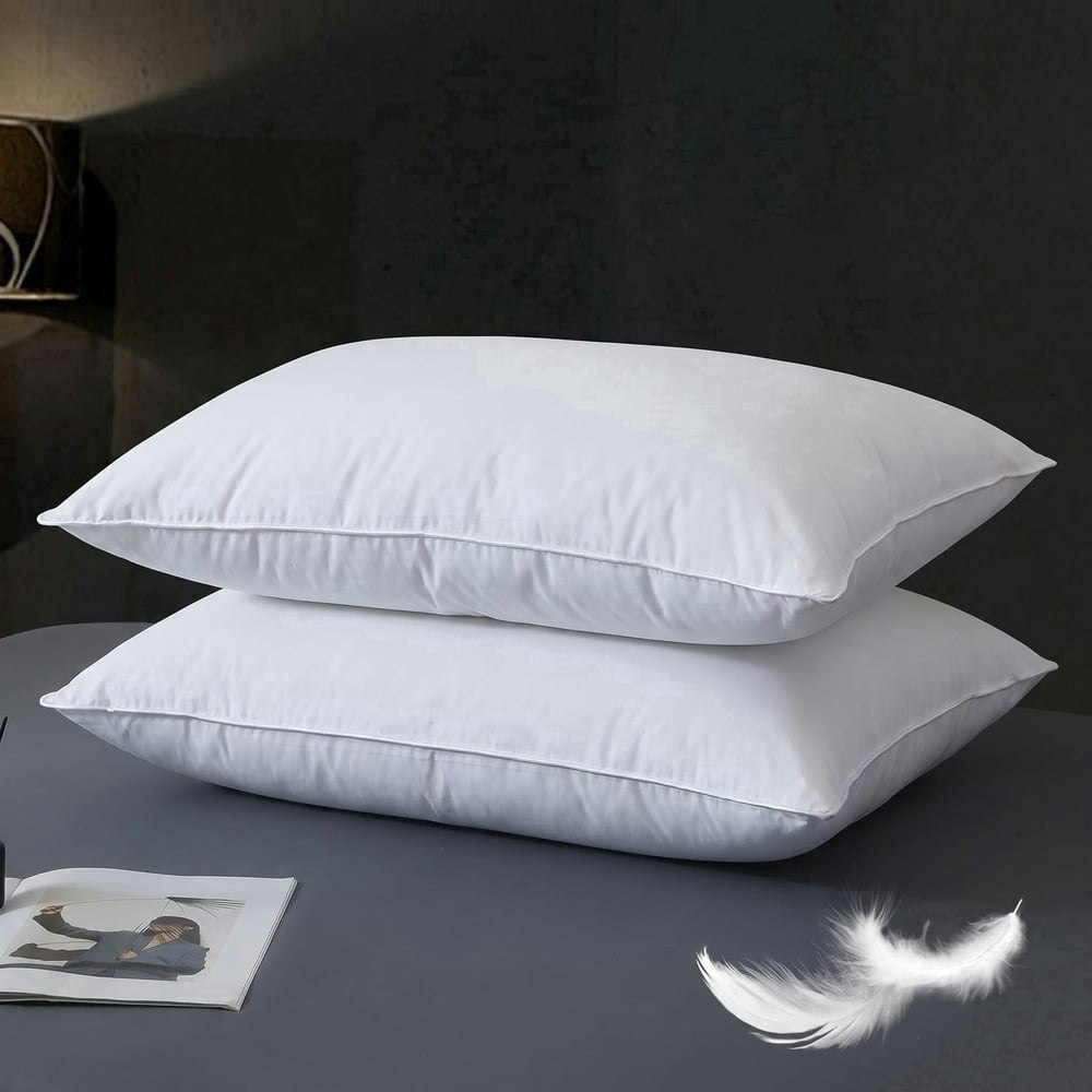 Goose Down Queen Bed Pillows 2-Pack: $35.98 Goose Down Queen Bed Pillows 2-Pack: $35.98