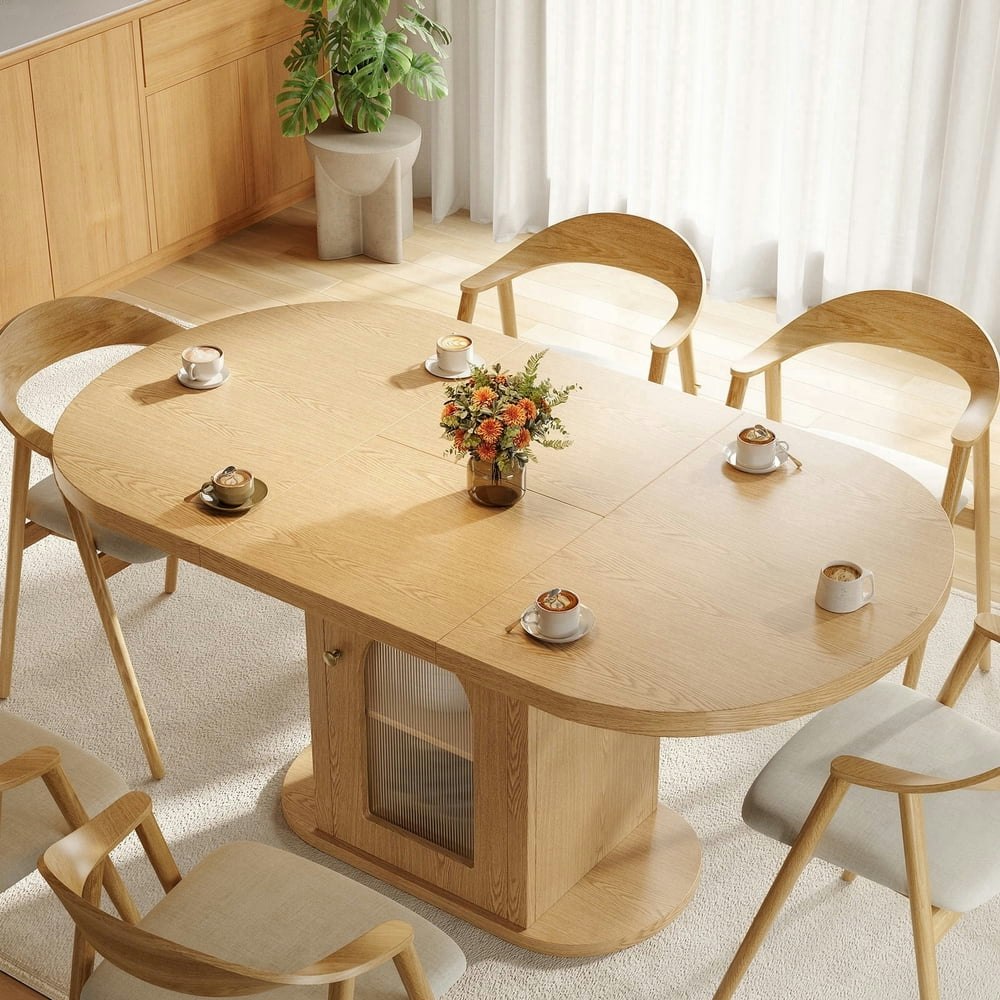 Patbrela 43.3-to-59-Inch Extendable Oval Dining Table: $169.89