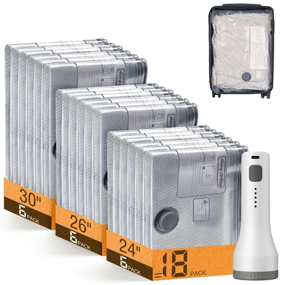 Sudilo Vacuum Storage Bags with Electric Pump 18-Pack: $32.99 Sudilo Vacuum Storage Bags with Electric Pump 18-Pack: $32.99