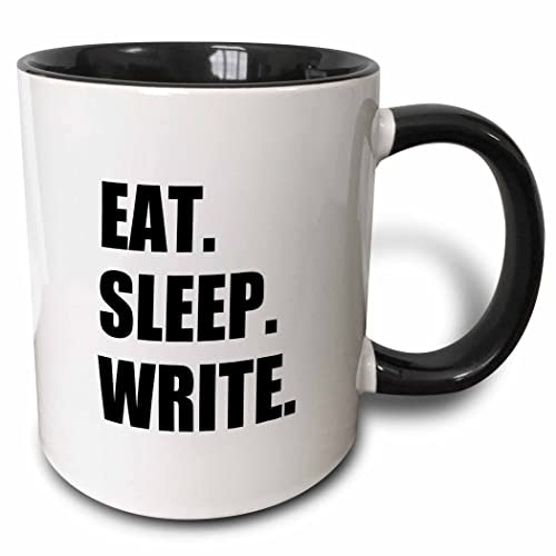 3dRose Eat Sleep Write 11-ounce Two-Tone Mug: $11.84