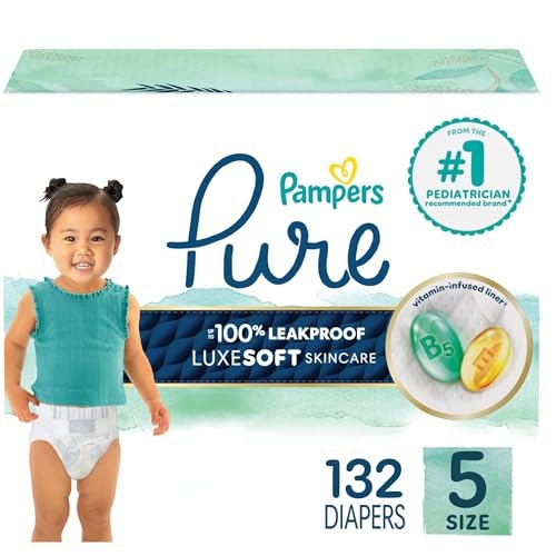 Pampers Pure Size 5 Baby Diapers 132-Count: $47.99