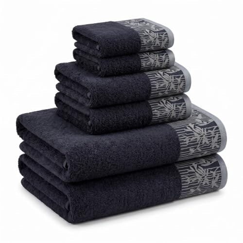 Superior Floral Jacquard Cotton Bathroom Towels 6-Piece Set: $22.99 Superior Floral Jacquard Cotton Bathroom Towels 6-Piece Set: $22.99