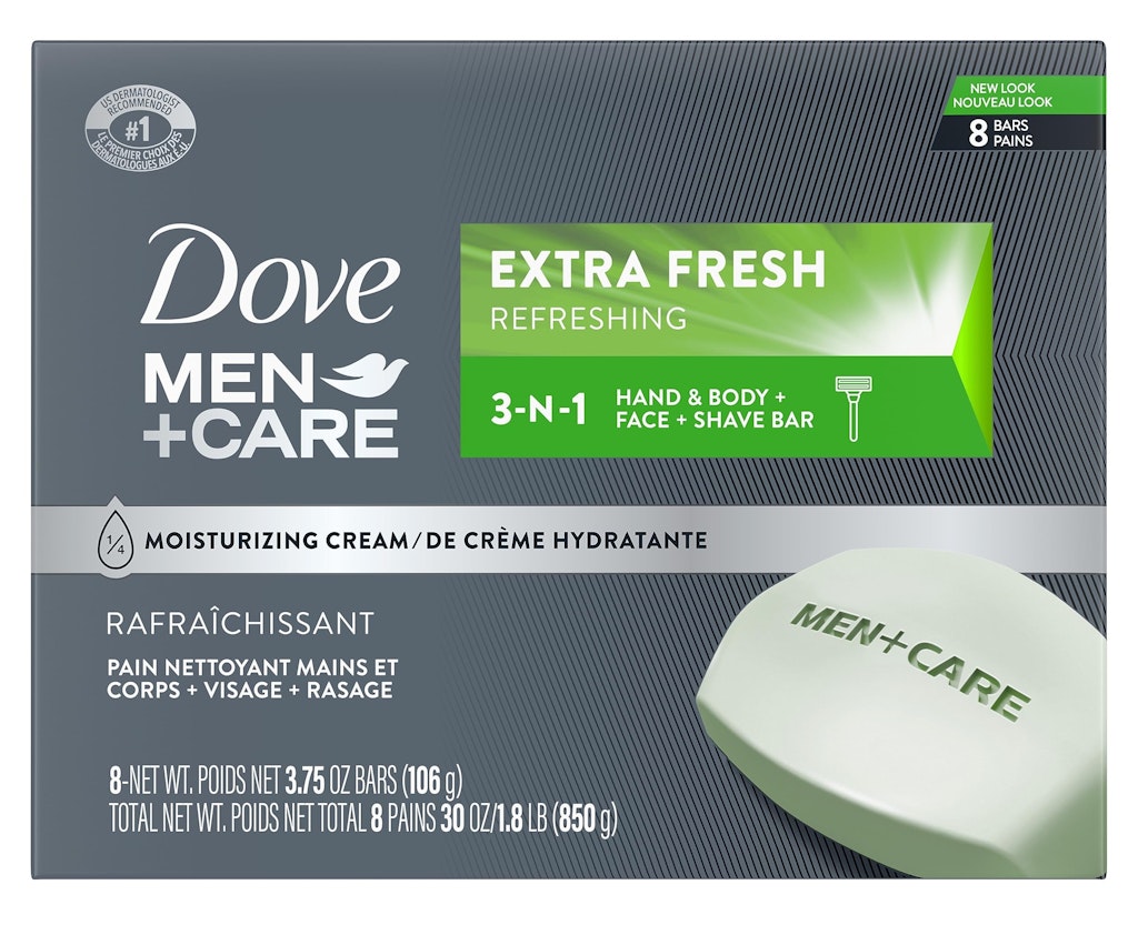 Dove Men+Care 3-in-1 Body, Face, & Shaving Bar 8-Pack: $7 via Sub. & Save