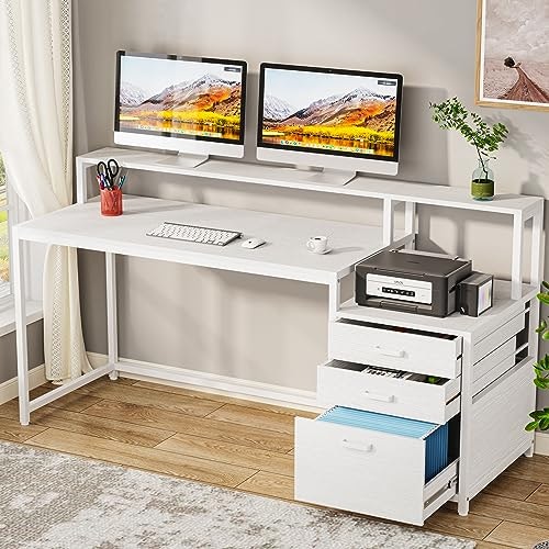 Tribesigns 63-Inch Computer Desk with File Drawer Cabinet: $134.99 Tribesigns 63-Inch Computer Desk with File Drawer Cabinet: $134.99