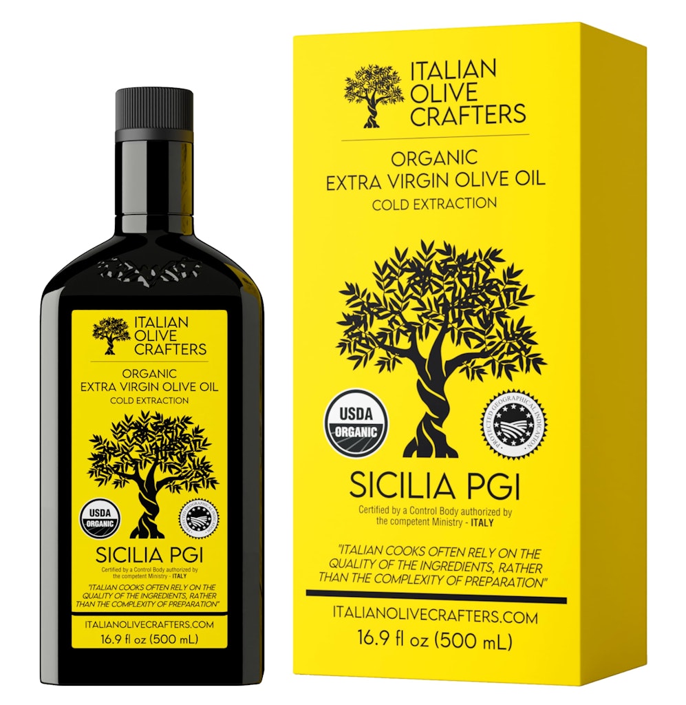 Italian Olive Crafters 16.9-oz. Organic Extra Virgin Olive Oil: $33 Italian Olive Crafters 16.9-oz. Organic Extra Virgin Olive Oil: $33
