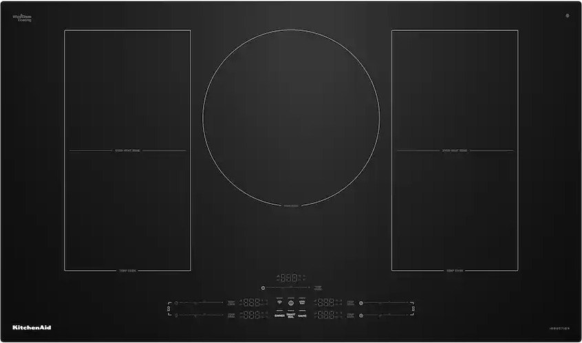 KitchenAid 36" Wide 5-Element Electric Induction Cooktop w/ Temp Cook Technology: $1,600