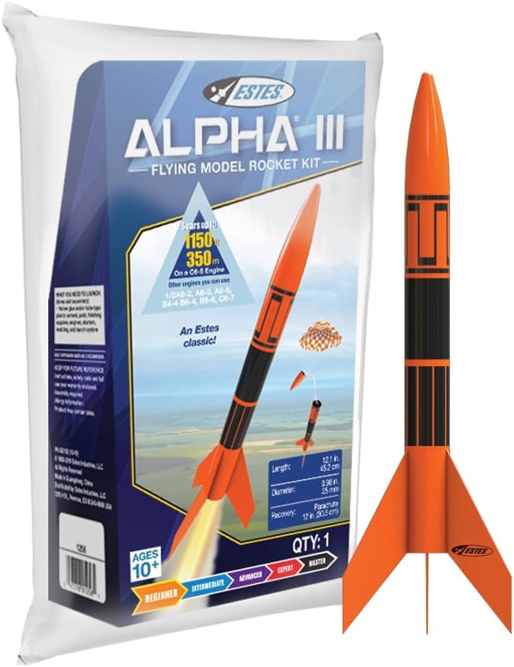 Estes Alpha III Model Rocket Kit: $18