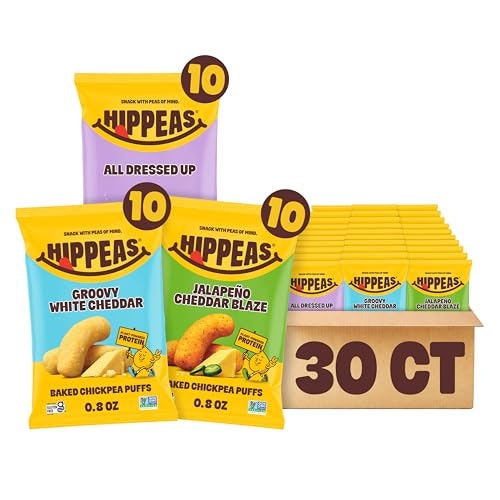 Hippeas Chickpea Puffs Variety Pack 30-Pack: $17.26