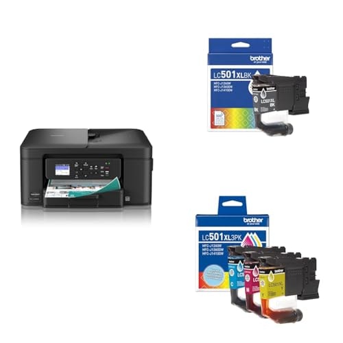 Brother Work Smart MFC-J1360DW Wireless Color Inkjet All-in-One Printer and Ink Bundle: $185.97