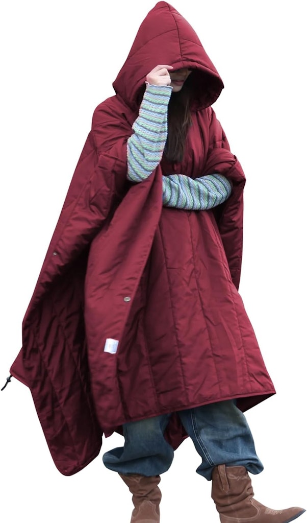 79" x 59" Wearable Hooded Camping Blanket: $20