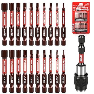 21-Piece 2.5" Hex Head Allen Wrench Drill Bit Set for $7 + free shipping w/ Prime