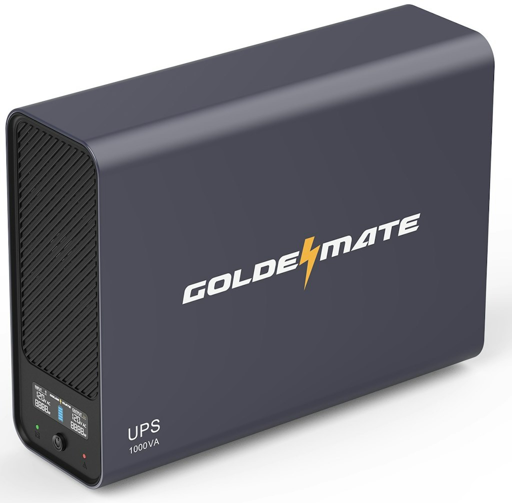 Certified Refurb Goldenmate 1000VA/800W LiFePO4 UPS: $107
