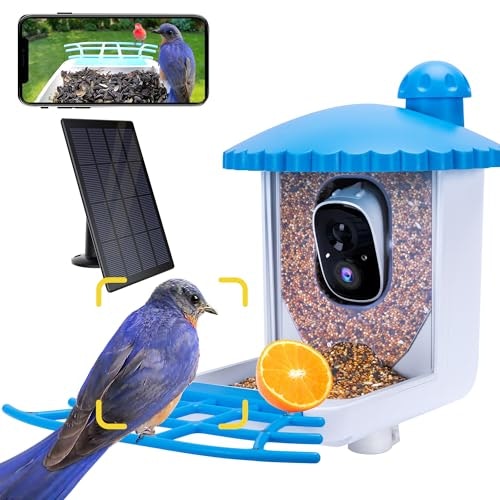 Twesync Solar-Powered Smart Bird Feeder with 1080p AI Camera: $50.80