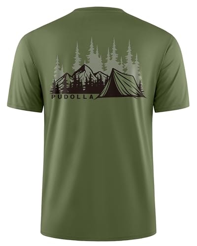 Pudolla Men's UPF 50+ Sun Protection Fishing Shirt: $9.99