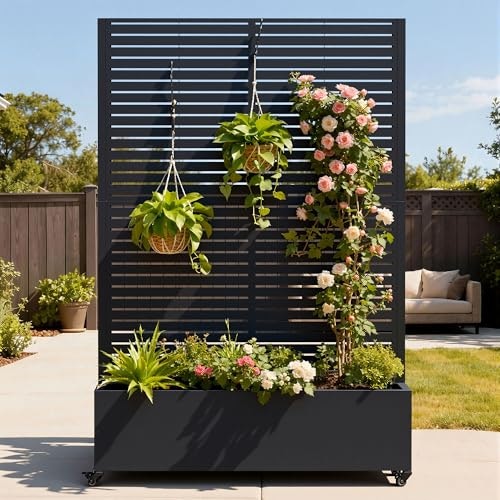 Ultym Metal Planter Box with Trellis: $186.19