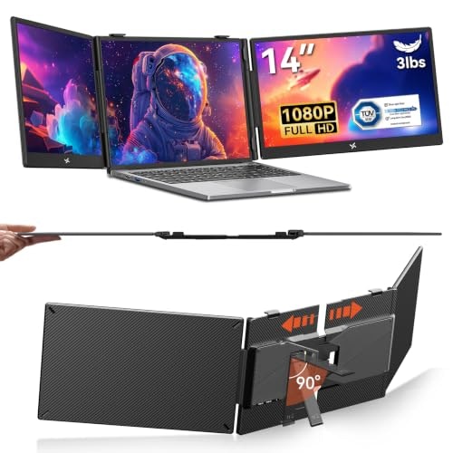 Portamax 14" 1080p FHD IPS Triple Laptop Screen Extender: $179.99