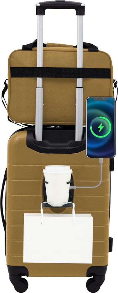 Wrangler Smart Spinner Hardside Luggage 2-Piece Set: $42