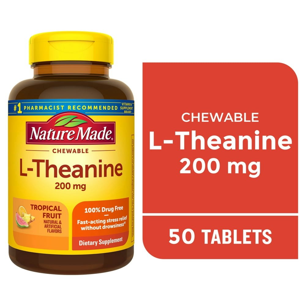Nature Made 200mg L-Theanine Chewable Tablets 50-Count: $12.74 Nature Made 200mg L-Theanine Chewable Tablets 50-Count: $12.74