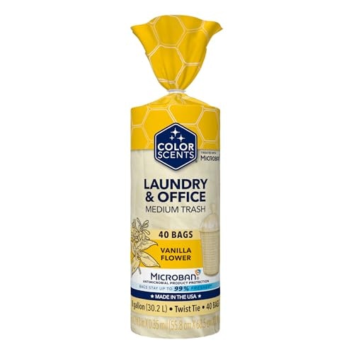Color Scents 8-Gallon Vanilla Flower Trash Bags 40-Count: $3.62
