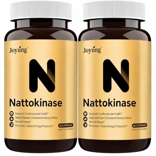 Joyung 8,000FU Nattokinase Heart Health Supplement 120-Capsule Bottle: $20.49