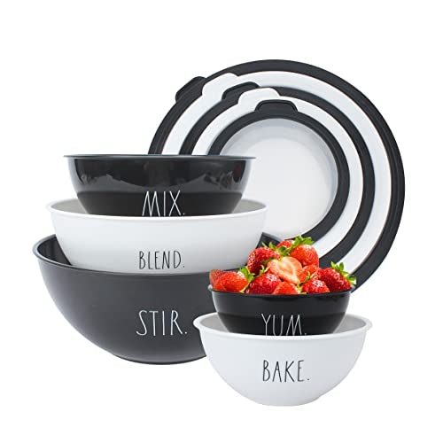 Rae Dunn 10-Piece Mixing Bowl Set with Lids: $24.99