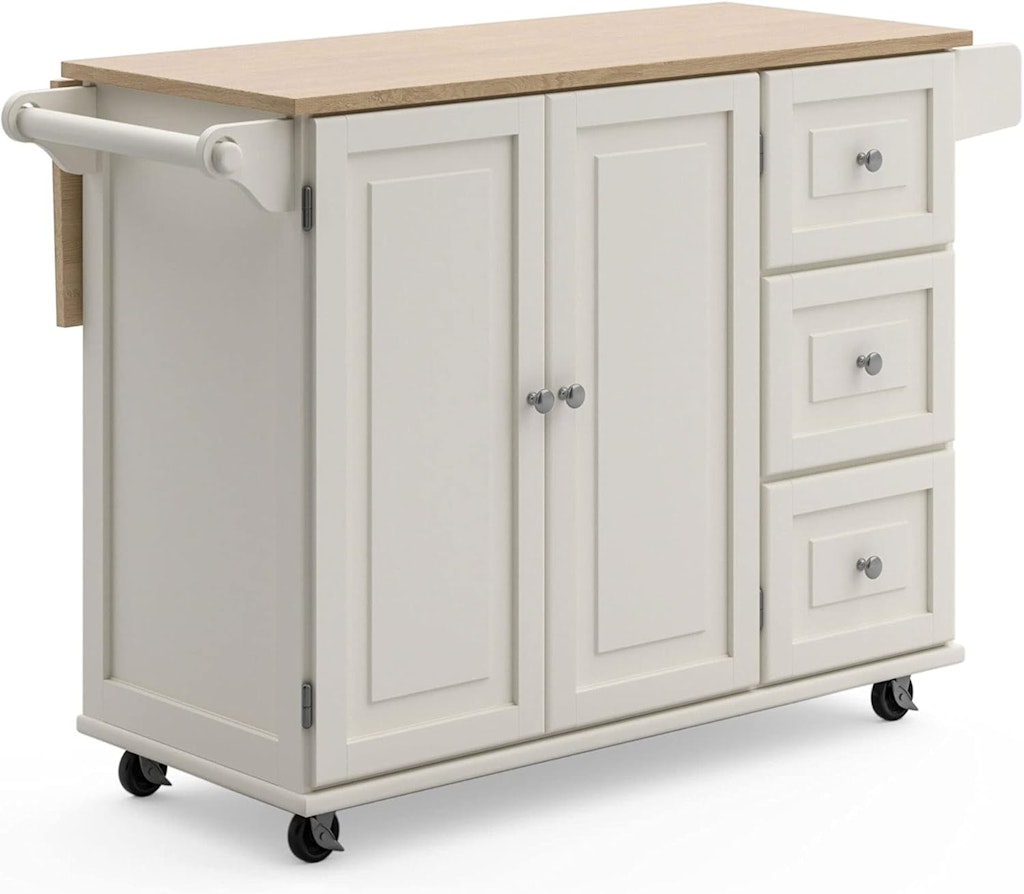 Homestyles Dolly Madison Mobile Kitchen Island Cart w/ Drop Leaf: $132