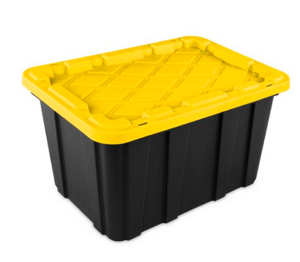 Sterilite 27-Gal. Industrial Snap-On Tote: $11