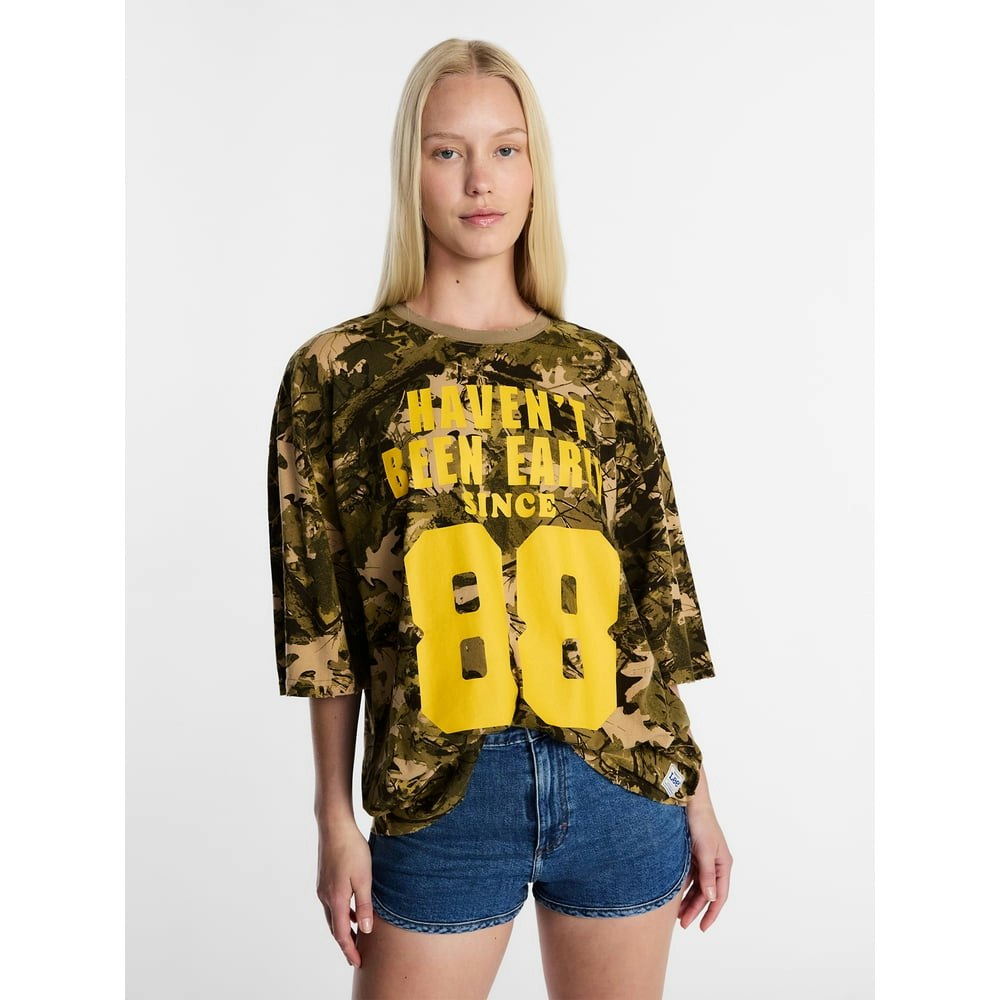 Kacey Lee Women's Boxy Camo Tee: $3.38