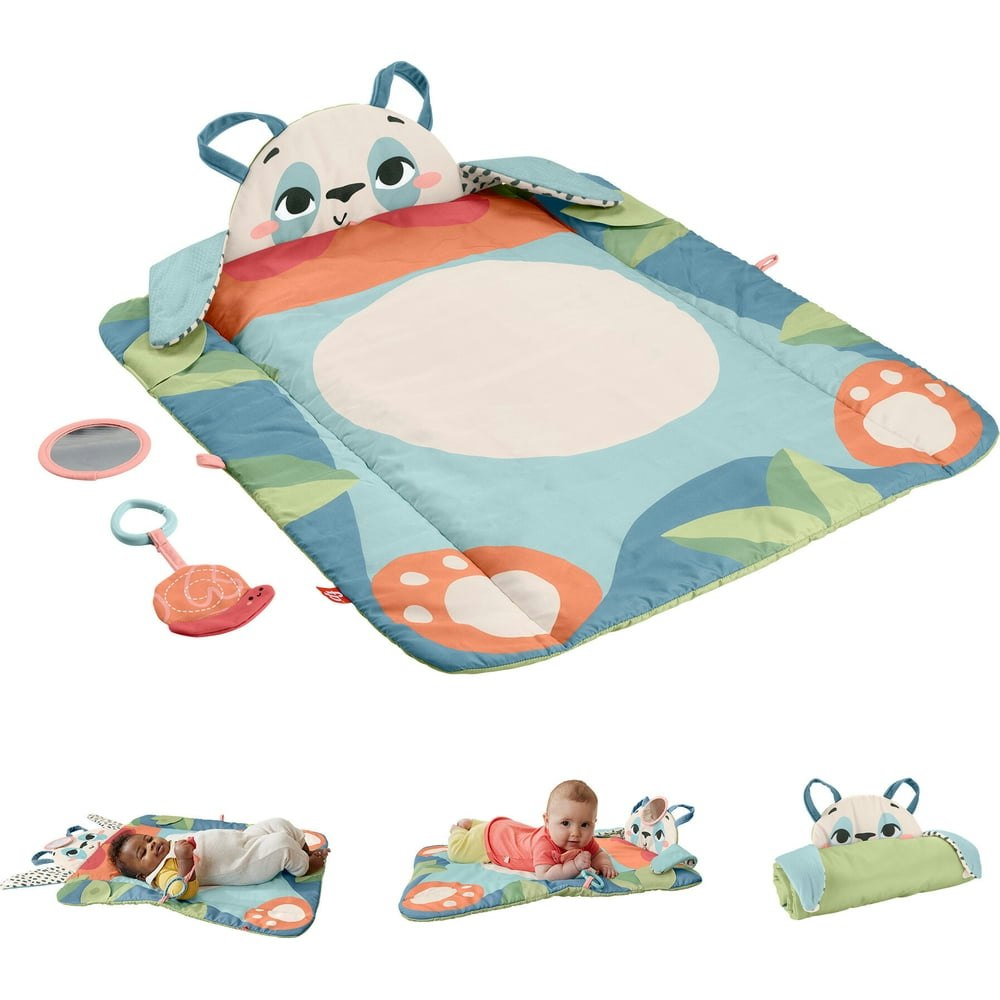 Fisher-Price Planet Friends Roly-Poly Panda Baby Activity Play Mat with 2 Toys: $19.59