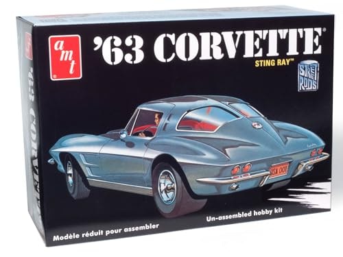 AMT 1963 Chevy Corvette 1:25 Scale Model Kit: $21.74