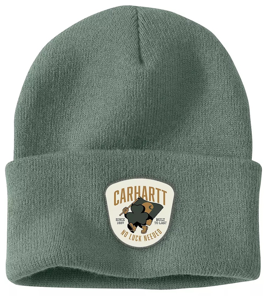 Carhartt Knit Shamrock Patch Beanie: $8.97
