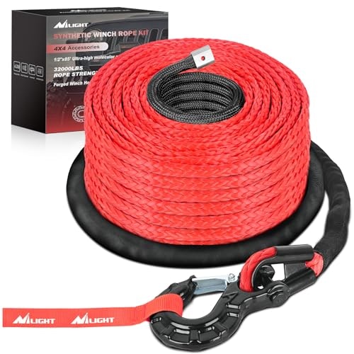 Nilight 1/2" 85-Foot Synthetic Winch Rope Kit: $95.39
