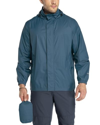 33,000ft Men's Packable Lightweight Waterproof Rain Jacket: $31.43
