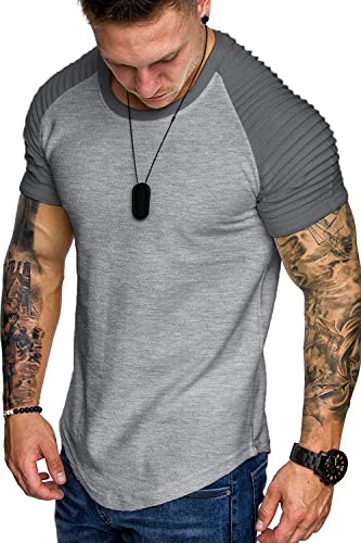 Coofandy Men's Half Sleeve Longline Workout Shirt: $16.98