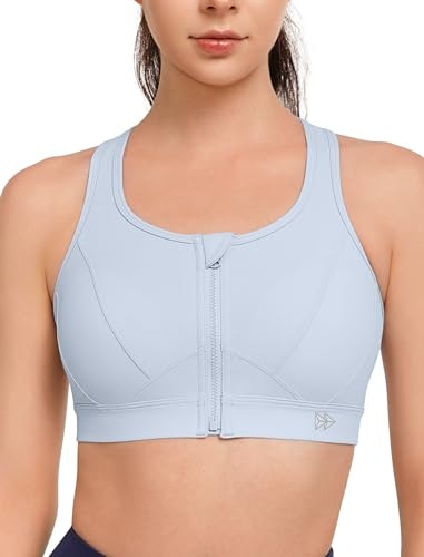 Yvette Zip Front High Impact Sports Bra 4XL+: $27.19