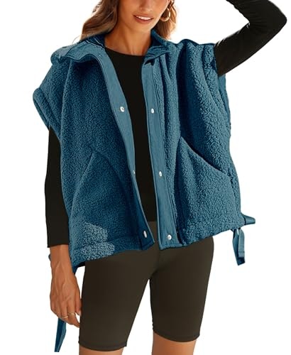 Opcakm Women's Fuzzy Fleece Sherpa Vest: $32.98