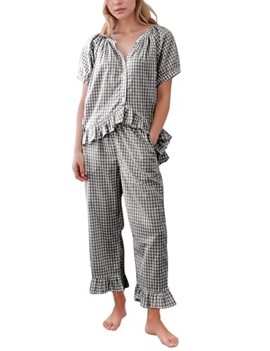 Pehmea Women's Plaid Gingham 2-Piece Pajama Set: $21.61 Pehmea Women's Plaid Gingham 2-Piece Pajama Set: $21.61