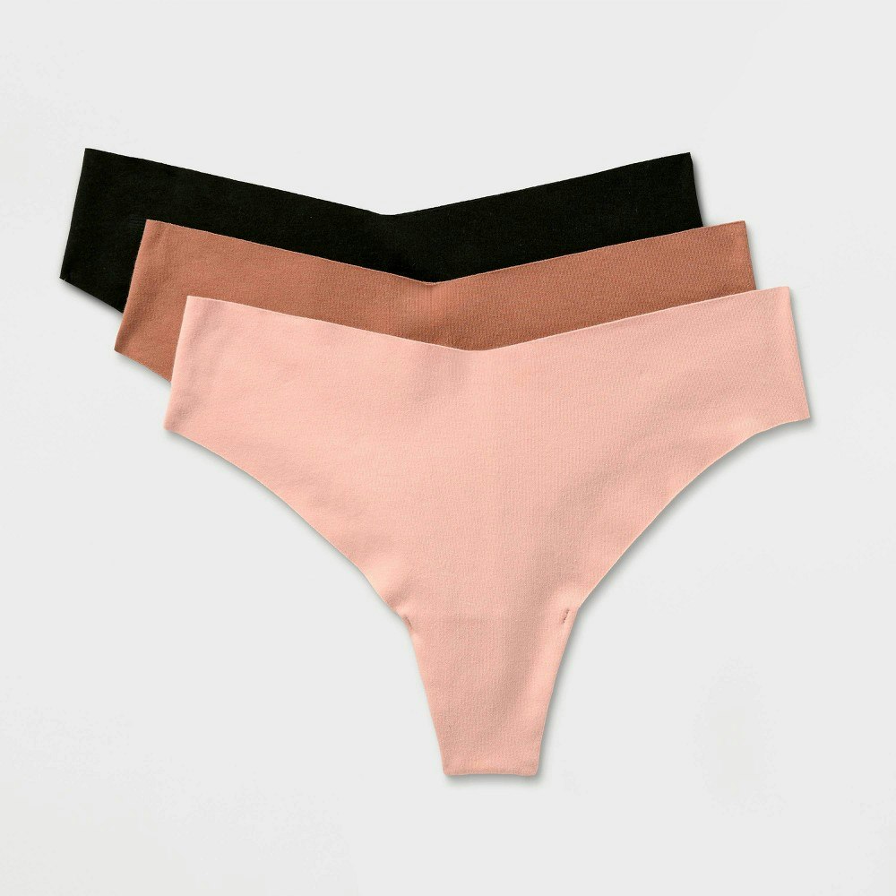 Auden Women's Invisible Edge Cotton Thong Underwear 3-Pack: $15 Auden Women's Invisible Edge Cotton Thong Underwear 3-Pack: $15