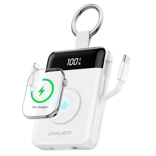 Chaligti 10,000mAh Portable Charger with Apple Watch Charger: $31.98