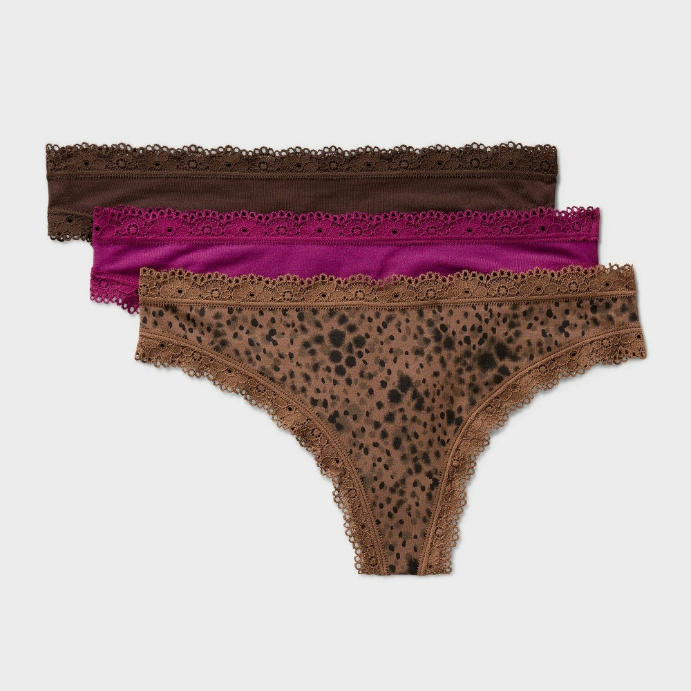 Auden Women's Cloud Knit Thong Underwear 3-Pack: $15 Auden Women's Cloud Knit Thong Underwear 3-Pack: $15