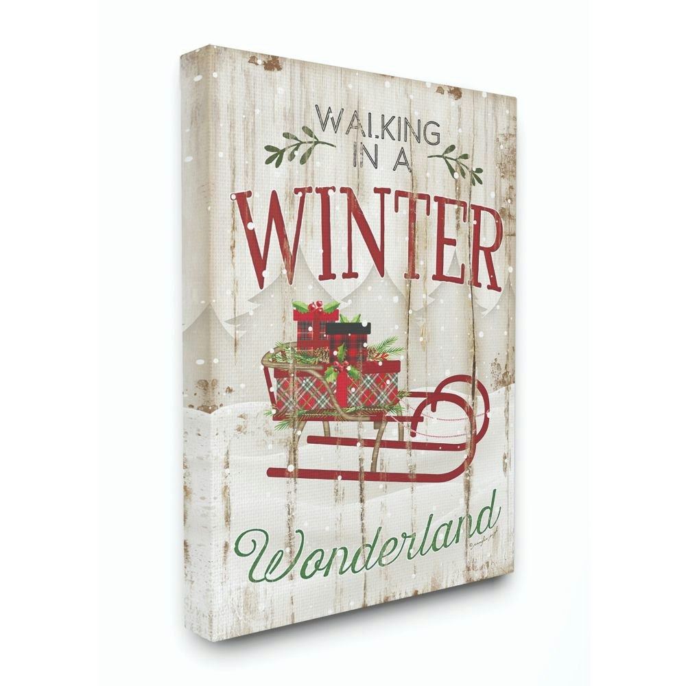 Stupell Industries Winter Wonderland Red Sleigh Canvas Wall Art: $47.99 Stupell Industries Winter Wonderland Red Sleigh Canvas Wall Art: $47.99