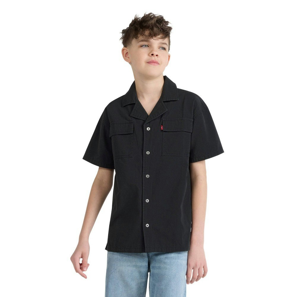 Levi's Boys' Short Sleeve Button-Down Utility Shirt: $25 Levi's Boys' Short Sleeve Button-Down Utility Shirt: $25