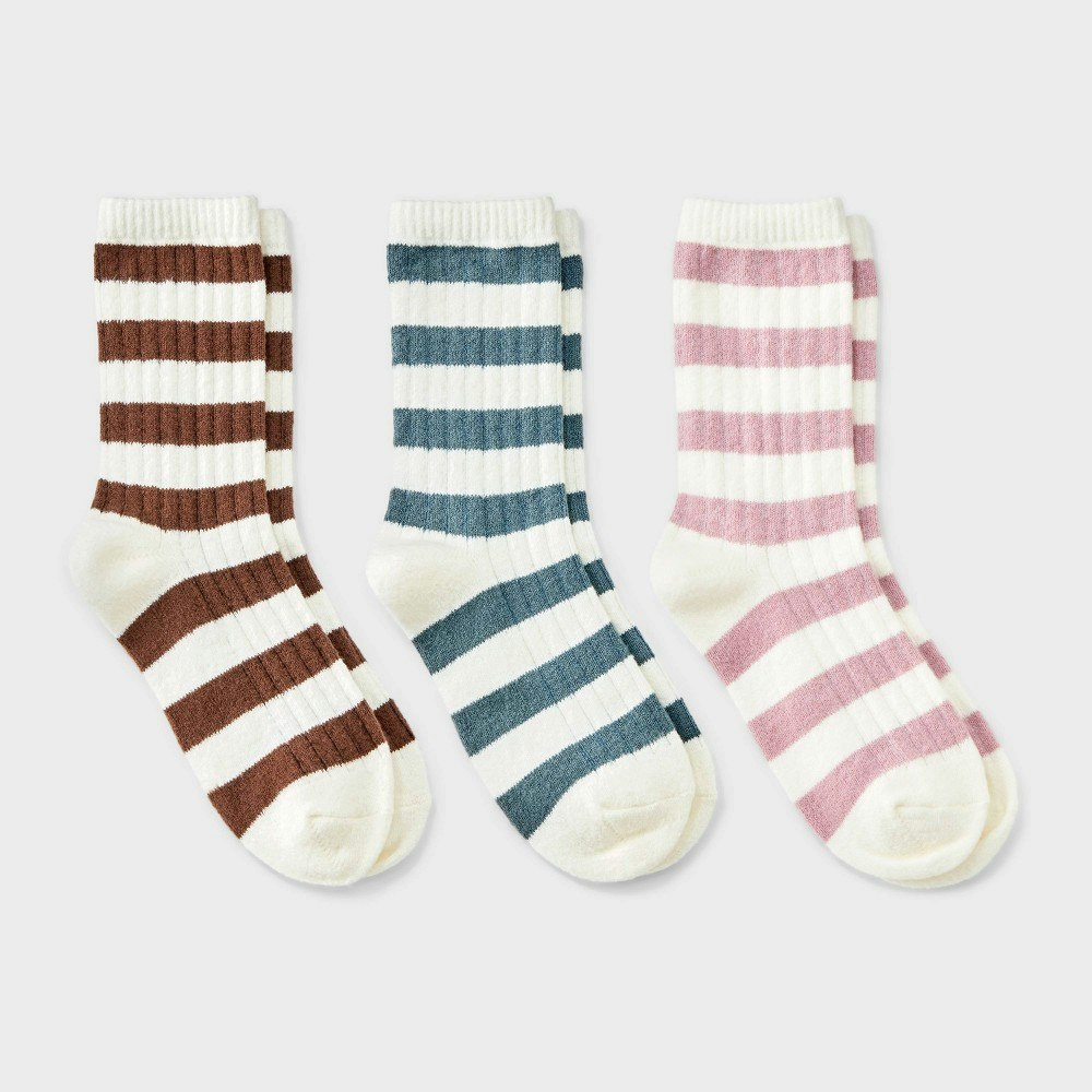 Cat & Jack Girls' Striped Crew Socks 3-Pack: $8 Cat & Jack Girls' Striped Crew Socks 3-Pack: $8