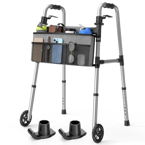Loyoda Folding Walker with Basket and Glide Skis: $50.13
