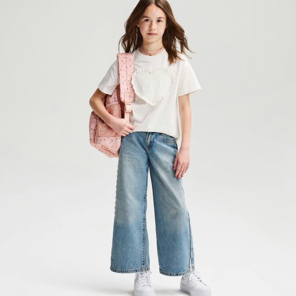 Cat & Jack Girls' Mid-Rise Wide Leg Jeans 5-Pack: $25 Cat & Jack Girls' Mid-Rise Wide Leg Jeans 5-Pack: $25
