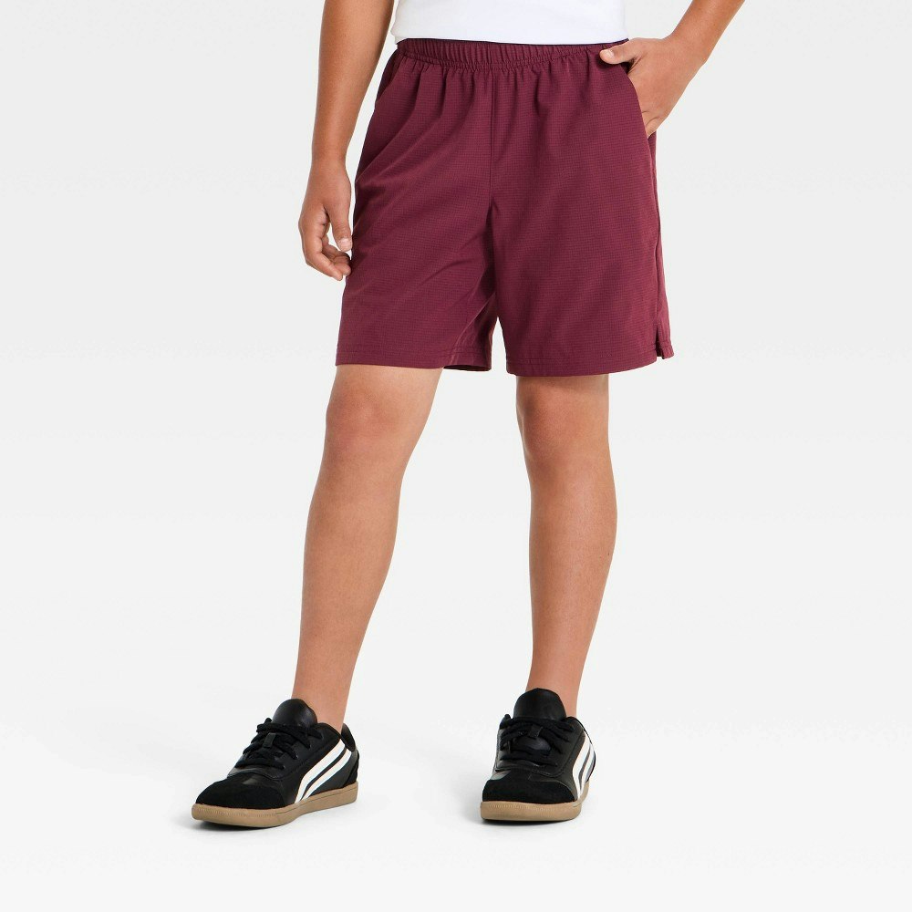 Boys' All In Motion Mid Rise Textured Grid Woven Shorts: $15 Boys' All In Motion Mid Rise Textured Grid Woven Shorts: $15