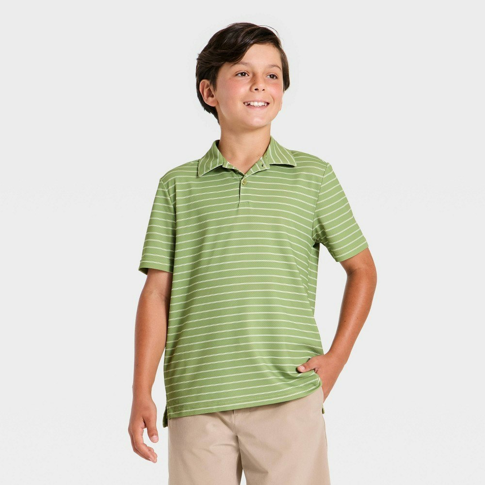 All in Motion Boys' Striped Golf Polo Shirt: $15 All in Motion Boys' Striped Golf Polo Shirt: $15