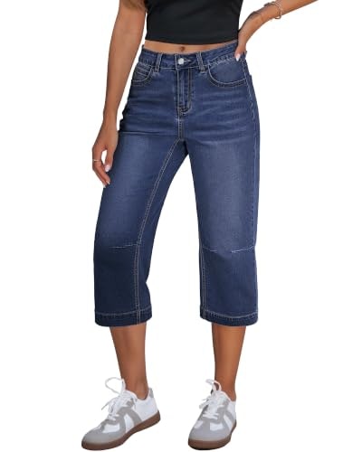 Grapent Women's Plus Size Stretch Straight Leg Capri Jeans: $25.49